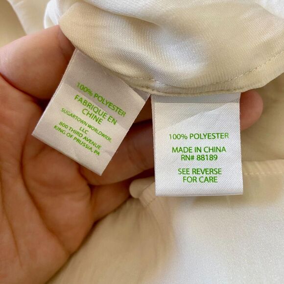 Lilly Pulitzer Cream White Embroidered Boho Silky Top Hollis Tunic Blouse M - Picture 8 of 8